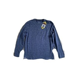 NEW Free Country Brushed‎ Crew DK Denim Trails Mens Long Sleeve Medium